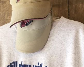 Assorted tees and caps