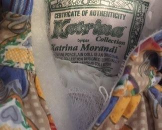 Katrina collector doll label