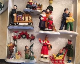 Small accessories for Holiday Village by Hershey, boxed as lots