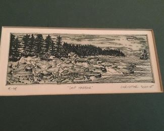 Signed engraving