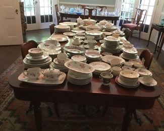 Dining room with LOTS of china