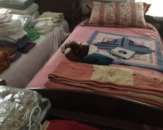 Antique beds and quilt