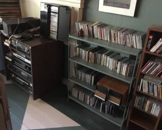 Vintage audio equipment and a boat load of cds
