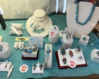 Native American Sterling Silver and Turquoise Jewelry- 50% Off