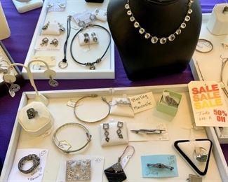 Sterling Silver and Marcasite Jewelry - 50% Off