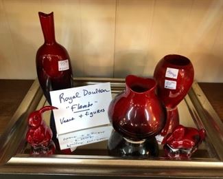Royal Doulton - "Flambe" Vases and Figures - 50% Off