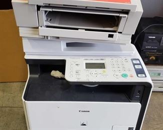 434:
Canon Printer/Copy Machine and a Hewlett Packard Fax-750
Hewlett-Packard one-touch fax model 750; and an electric color imageCLASS Canon printer/copy machine, model #MF8080Cw