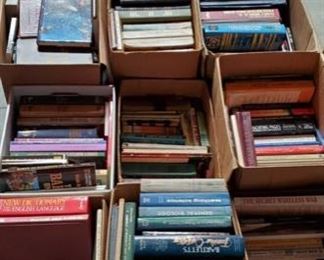 455:
Very large collection of various books and titles.
Approx. 54 boxes of books. Top 18 boxes are open boxes below are unopened. Boxes not included