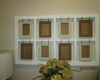 Primitive look picture frame collage
