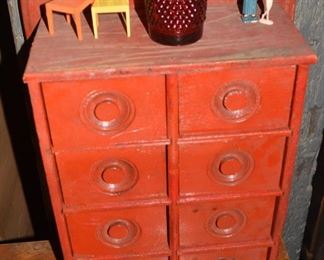 Antique Painted Spice Cabinet