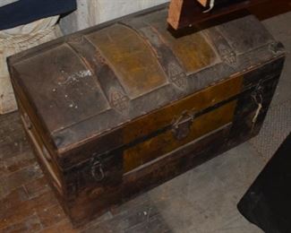 Antique Camel Back Trunk