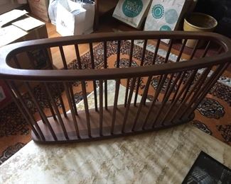 Mid Century magazine rack-Dania. $150