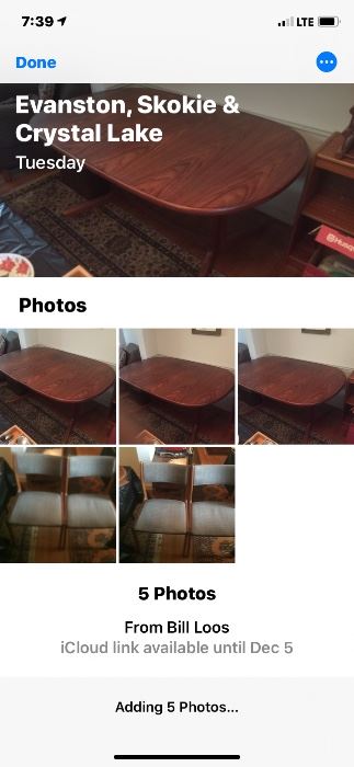 Dining room set table and four chairs Dania set.