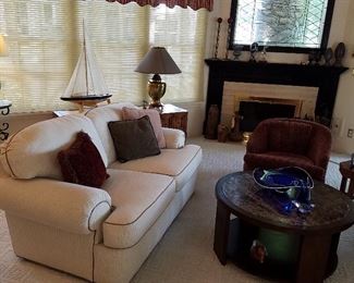 Living room view of condo.  Furniture in like-new condition