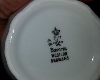 Mark on bottom Bavarian china set