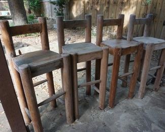 Primitive bar stools