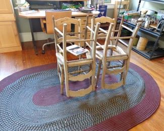 Vintage chairs ready for new seats. Will come with a book on caning, just in case you want to give it a whirl.