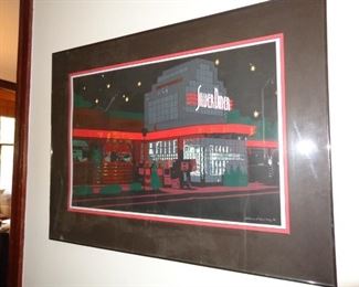 Signed/numbered Adrienne Beck “Silver Diner” silkscreen.