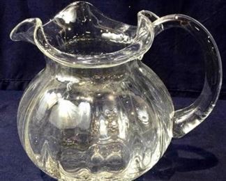 Tiffany & Co Crystal Round Ruffled Pitcher https://ctbids.com/#!/description/share/186709