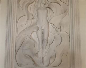 Relief Sculpture “Odyssey” (Bonded Sand).  Dimensions H45” W31 1/8” D4” Artist:  Bill Mack