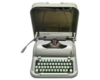 4. Vintage Mint Green HERMES Portable Typewriter