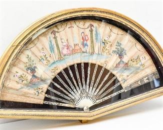 19. Fine Antique Hand Painted French Fan