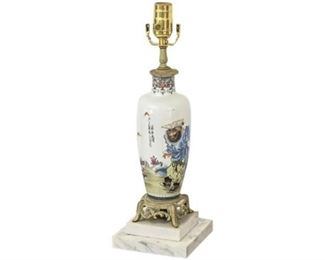 20. Fine Antique Chinese QING Dynasty Porcelain VaseTable Lamp