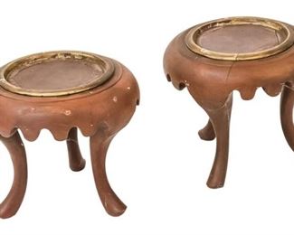 52. Pair Chinese Painted Stands
