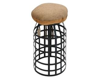 53. Industrial Style Black Metal Stool