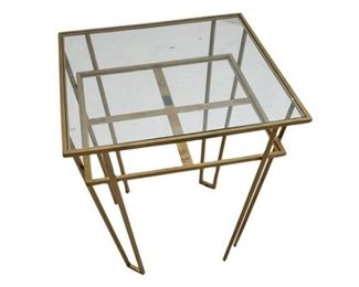 57. Contemporary Brass Side Table