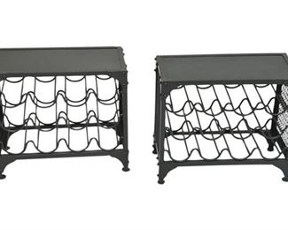 65. Pair of Metal Wine Racks