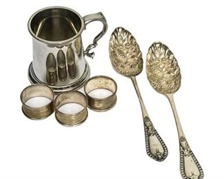 66. Group Lot of Pewter Silver Plate Objects