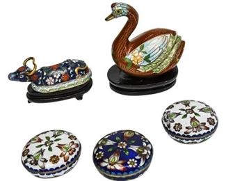 71. 5 Piece Lot of Cloisonne Enamelware