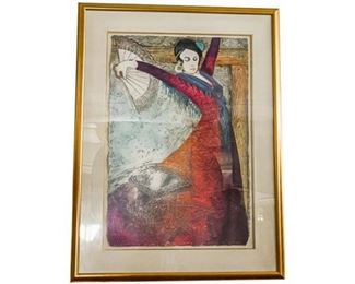 77. 20th c American School, Flamenco Dancer