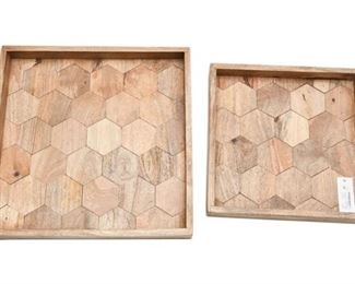 105. Set of Contemporary Wooden Trays