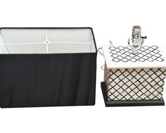 120. Contemporary Inlaid Bone Table Lamp wShade