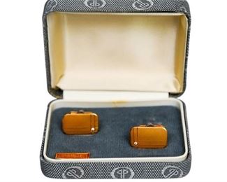 139. Pair Mens Dolan Bullock Gold Filled Cufflinks wDiamond
