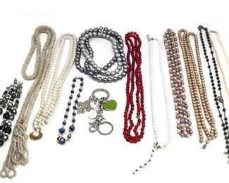 143. Lot Womens Pearl Costume Jewelry