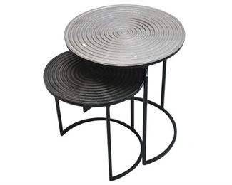150. Set of Two 2 Contemporary Side Tables