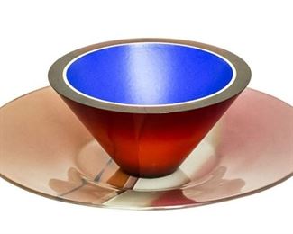 155. Contemporary Design Decorative Platter and Bowl