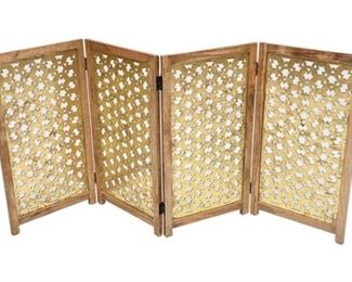 156. Ottoman Inspired Four 4 Panel Screen
