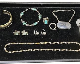 158. Mixed Group Lot Sterling Silver Jewelry Vintage