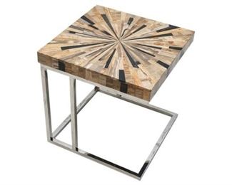 159. Contemporary Chrome Side Table