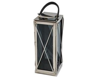 162. Contemporary Chrome Lantern