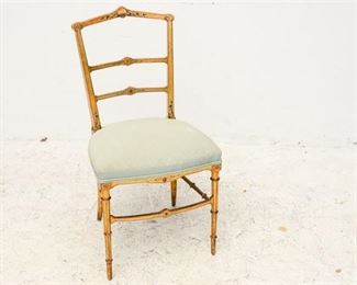 180. Vintage French Provincial Gilt Finish Side Chair