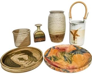 189. Lot of Six 6 Artisan Studio Pottery Pieces