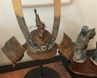 Bronze samurai helmet