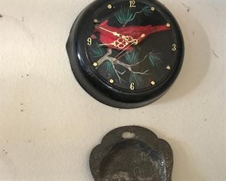 cast iron robin clock-metal fireplace scoop