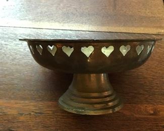 heart cutout on footed bowl
