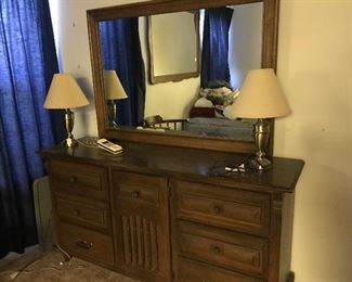 vintage dresser with mirror